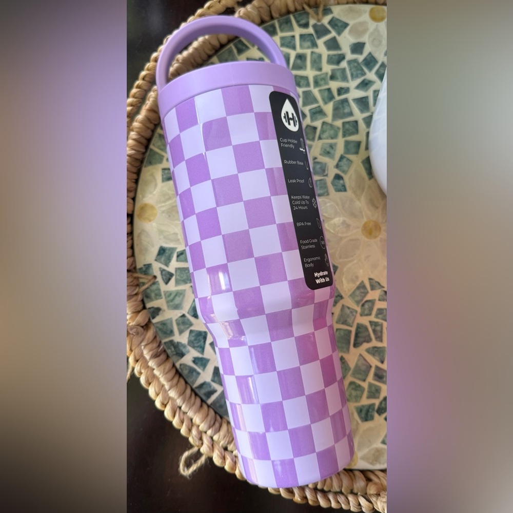Hydrojug LAVENDER CHECKER 32oz SPORT Tumbler